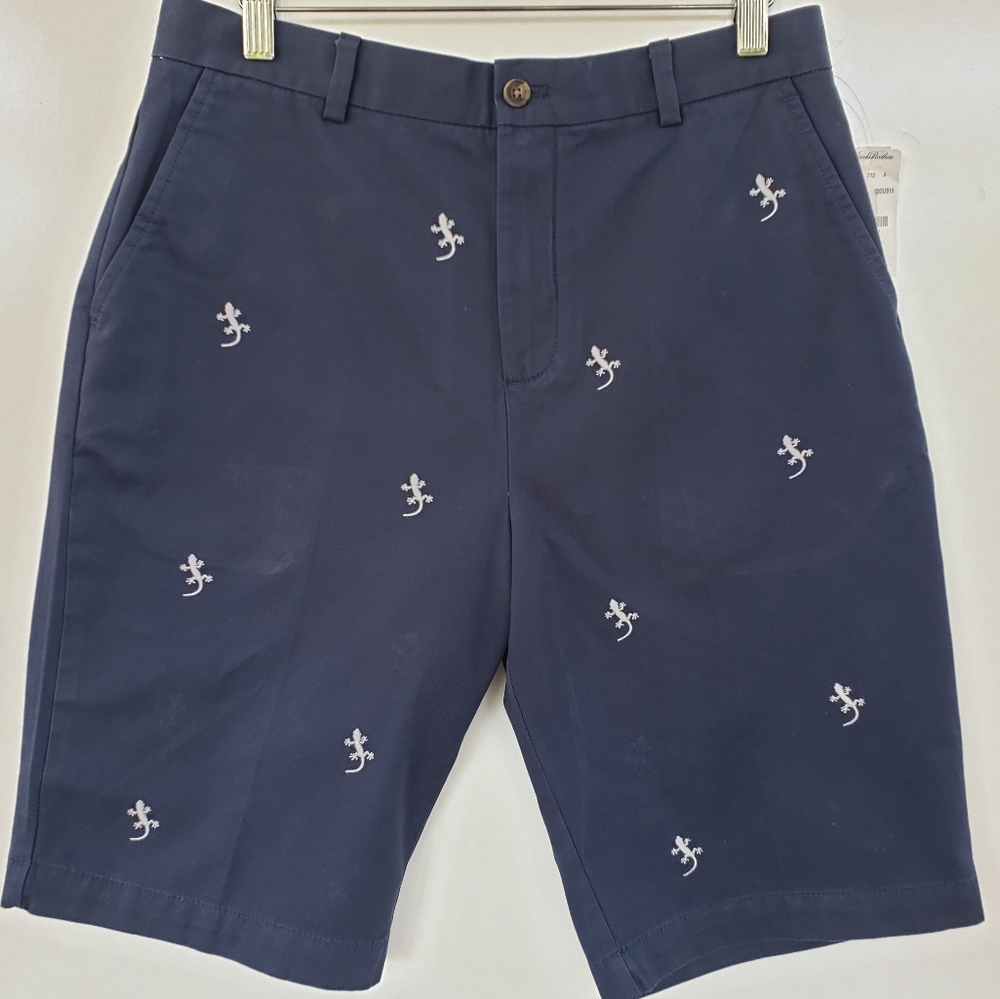BROOKS BROTHERS Boys Navy Blue with Lizards Shorts